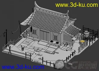 3D打印模型民居的图片
