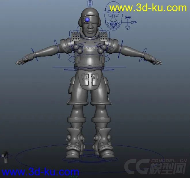 maya士兵模型带绑定的图片1