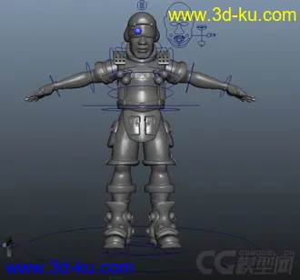 maya士兵模型带绑定的图片