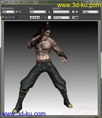 3D打印模型天涯明月刀神威男无裙摆版带CS的图片