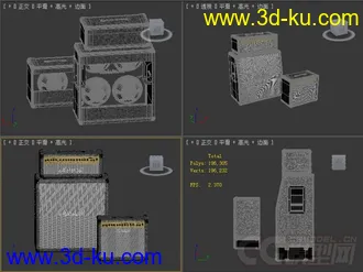 马歇尔吉他音箱模型的图片