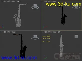 3D打印模型中音萨克斯管的图片