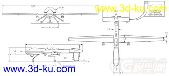 3D打印模型MQ-1 捕食者的图片