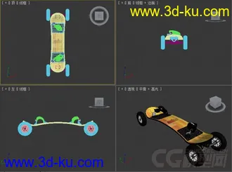滑轮车滑板车模型的图片