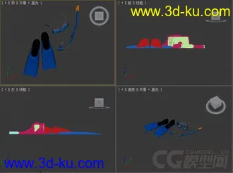潜水护目镜模型潜水设备模型的图片