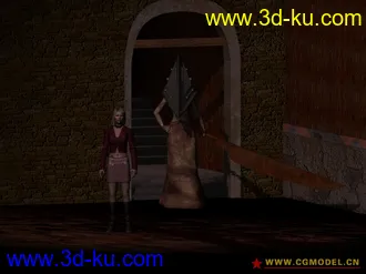 3D打印模型寂静岭中的三角头（女）的图片