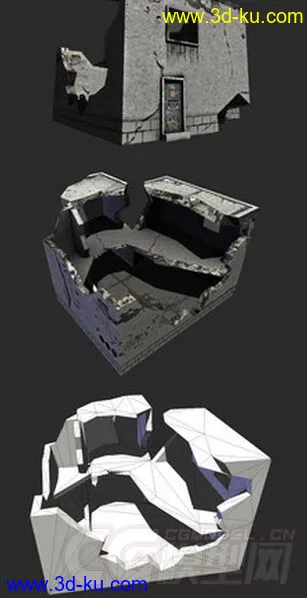 3D打印模型废弃的房子的图片