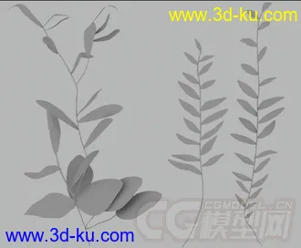 3D打印模型一组植物，花草的图片
