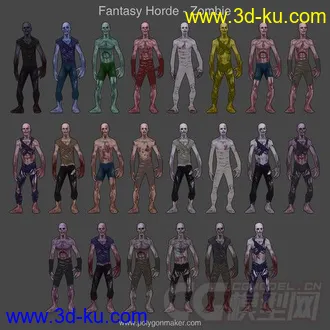 Unity模型-可怕的怪物.僵尸模型(带动作)的图片