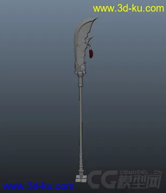 3D打印模型关羽青龙偃月刀影视动画级别的图片