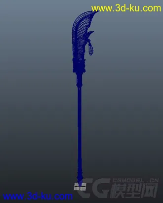 3D打印模型关羽青龙偃月刀影视动画级别的图片