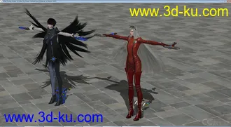 3D打印模型天使猎魔女2 贝姐+贞德的图片