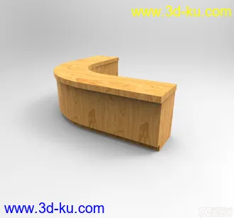 3D打印模型转角桌拐角办公桌的图片