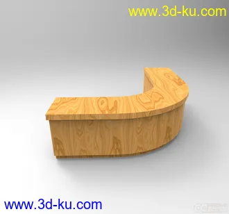 3D打印模型转角桌拐角办公桌的图片