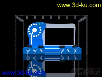 3D打印模型蓝色舞台设计的图片