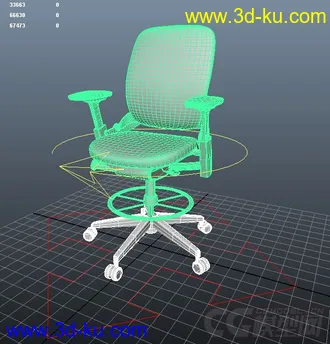 3D打印模型办公室转椅的图片