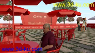 3D打印模型活动场地效果图（好久没有做场景图了~）的图片