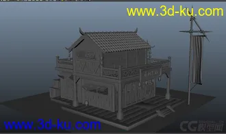 3D打印模型古代客栈的图片