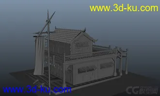 3D打印模型古代客栈的图片