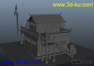 3D打印模型古代客栈的图片