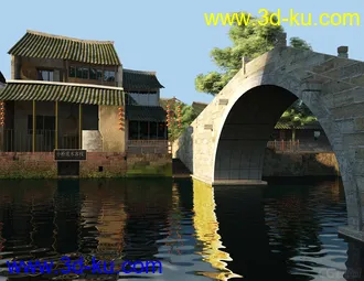 3D打印模型小桥流水人家的图片