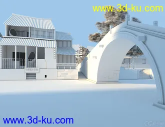 3D打印模型小桥流水人家的图片