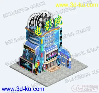 3D打印模型现代场景建筑的图片