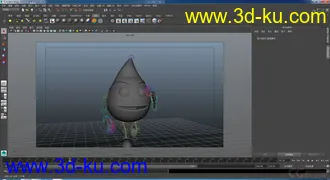 3D打印模型水滴人 动态水 广告 卡通调试的图片