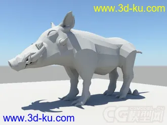 3D打印模型野猪的图片