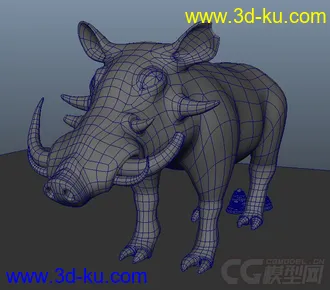 3D打印模型野猪的图片