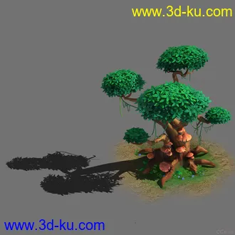 3D打印模型Q版的一棵树的图片