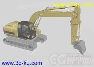 挖掘机 绑定好的max模型的图片