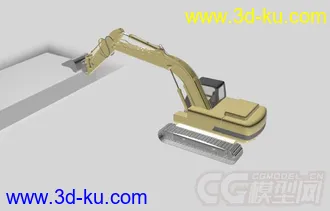 挖掘机 绑定好的max模型的图片