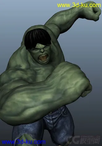 3D打印模型maya绑定——Hulk的图片