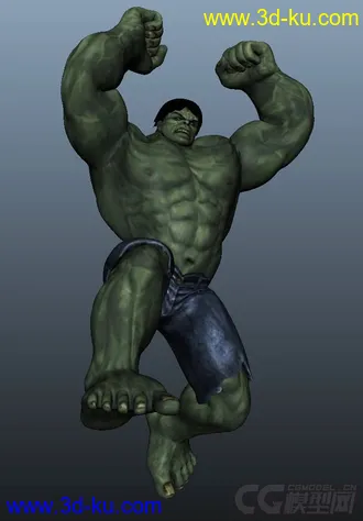 3D打印模型maya绑定——Hulk的图片