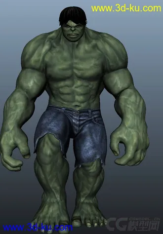 3D打印模型maya绑定——Hulk的图片