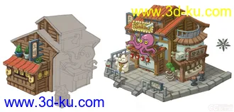 3D打印模型刚做的一个q版小房子的图片