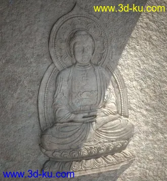 3D打印模型浮雕 佛像一枚的图片