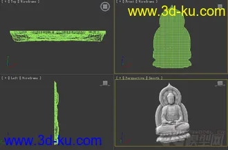 3D打印模型浮雕 佛像一枚的图片