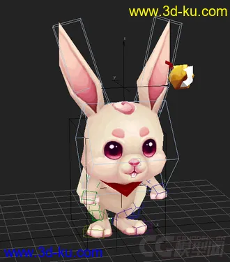 3D打印模型带动作的小兔子，喜欢就点赞收下吧的图片