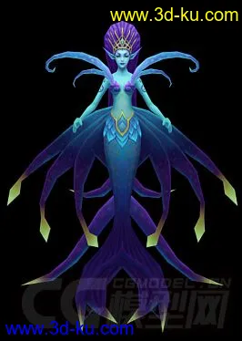 3D打印模型弹琴的美人鱼的图片