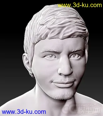 3D打印模型黄晓明头像雕刻。的图片