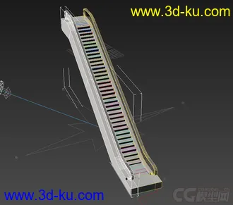 一个简单的自动扶梯模型 有灯光没材质 不过很好用的图片
