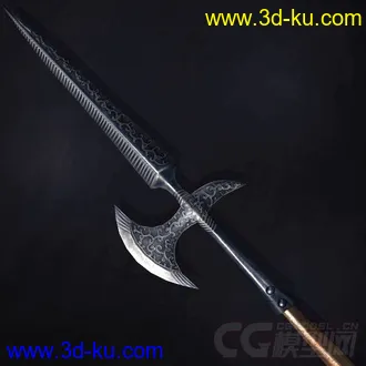 3D打印模型中世纪兵器——戟 戈 矛的图片