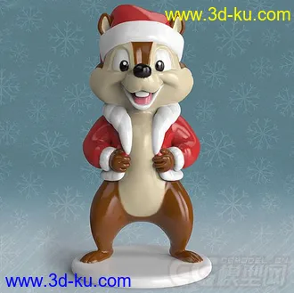 可爱的花栗鼠(3d打印和VR虚拟现实格式)高精模型的图片