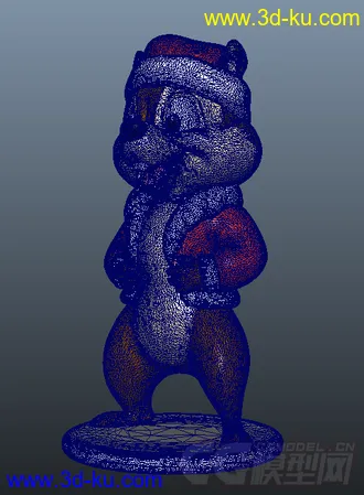可爱的花栗鼠(3d打印和VR虚拟现实格式)高精模型的图片