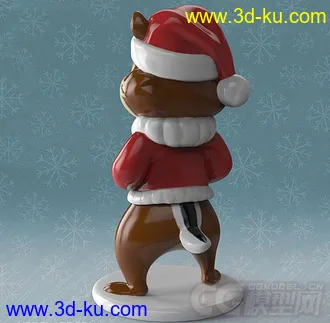 可爱的花栗鼠(3d打印和VR虚拟现实格式)高精模型的图片
