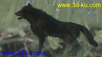 3D打印模型哂醚┤搜u作的毛髮狼，需搭配Yeti才可使用喔的图片