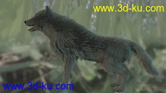 3D打印模型哂醚┤搜u作的毛髮狼，需搭配Yeti才可使用喔的图片