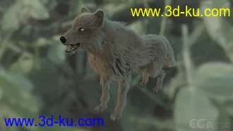 3D打印模型哂醚┤搜u作的毛髮狼，需搭配Yeti才可使用喔的图片
